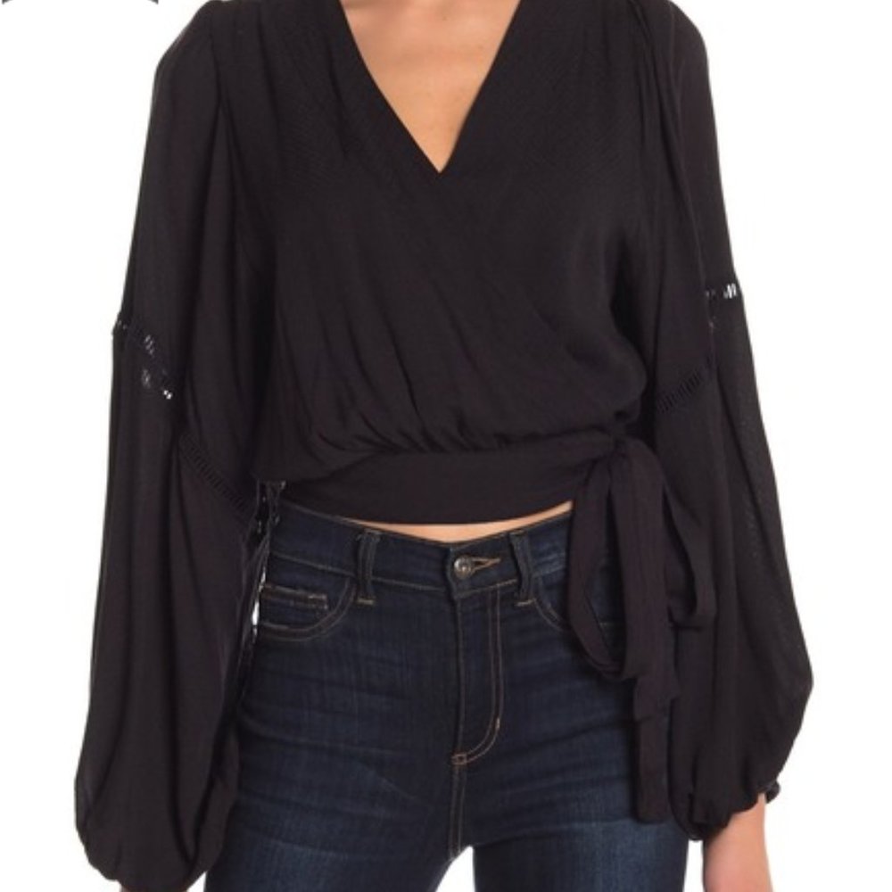 Free People Dream Girl wrap top Small NWOT
